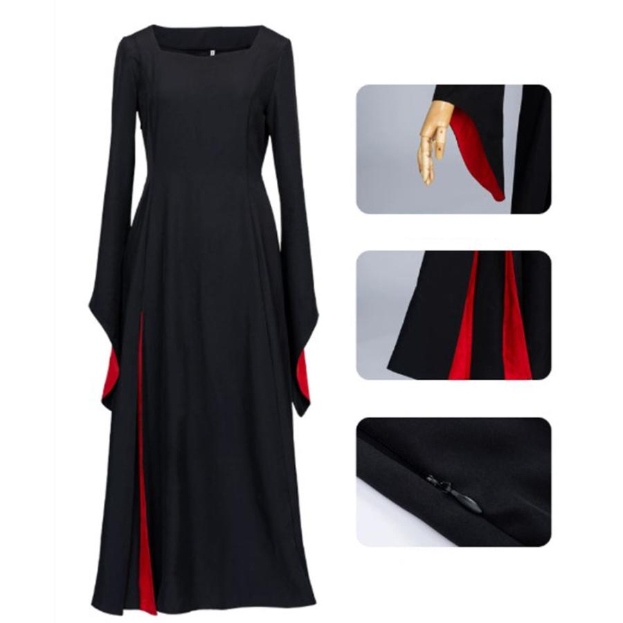 ウェンズデー ママ コスプレ 衣装 吸血鬼 バンパイア ハロウィン アダムス モーティシア 衣装