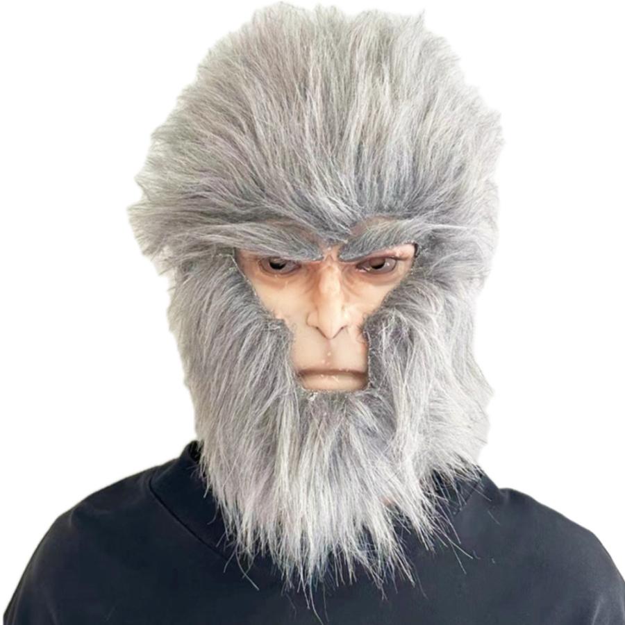 ハロウィン マスク コスプレ 孫悟空 猿 小道具 被毛 被り物  西遊記 黒神話 