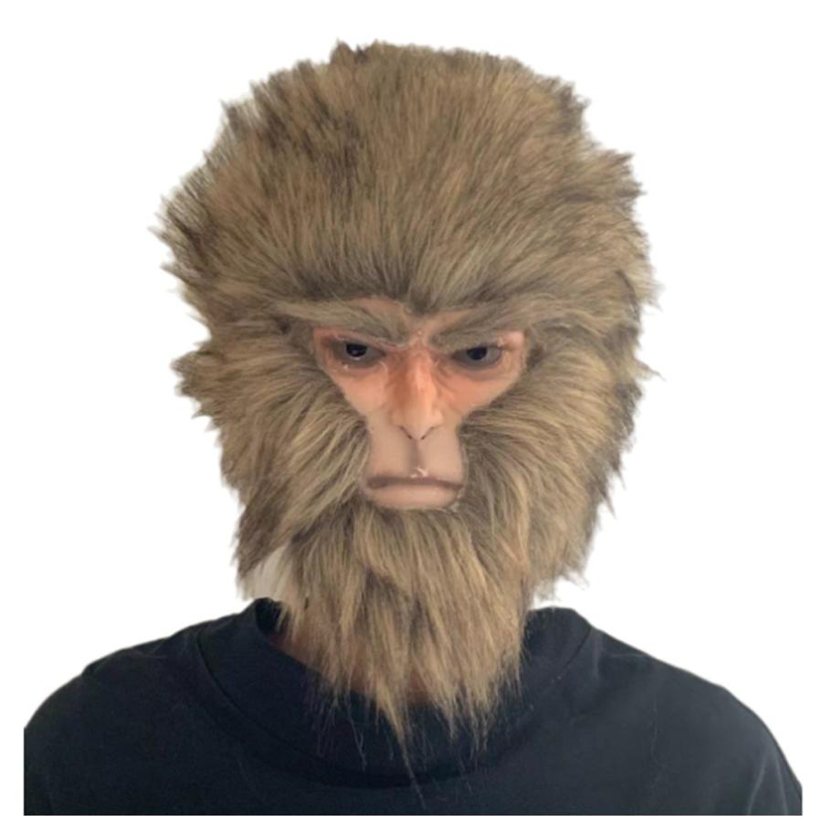 猿マスク 孫悟空 立体 ハロウィン マスク コスプレ サル 小道具 ゲームキャラクター  ブラウン
