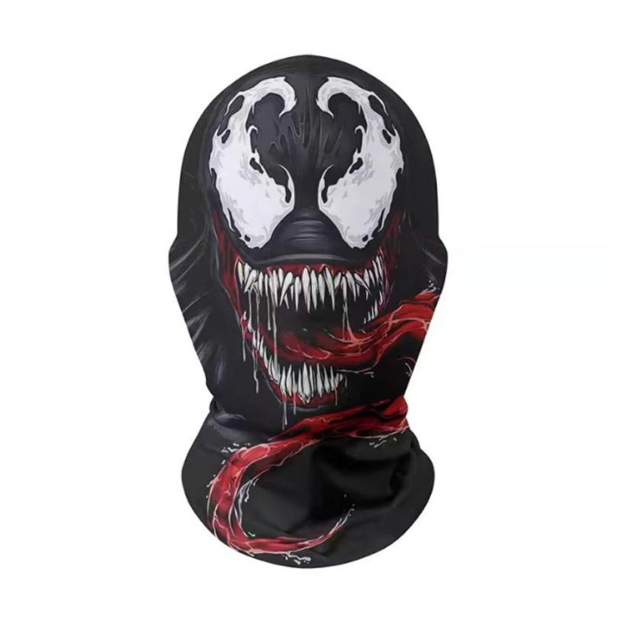 ハロウィン 3D仮面 ホラー 被り物 鬼 フェイス プリントマスク メッシュ コスプレ ヴェノム
