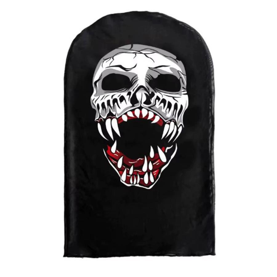 ハロウィン 3D仮面 ホラー 被り物 鬼 フェイス プリントマスク メッシュ コスプレ 死神