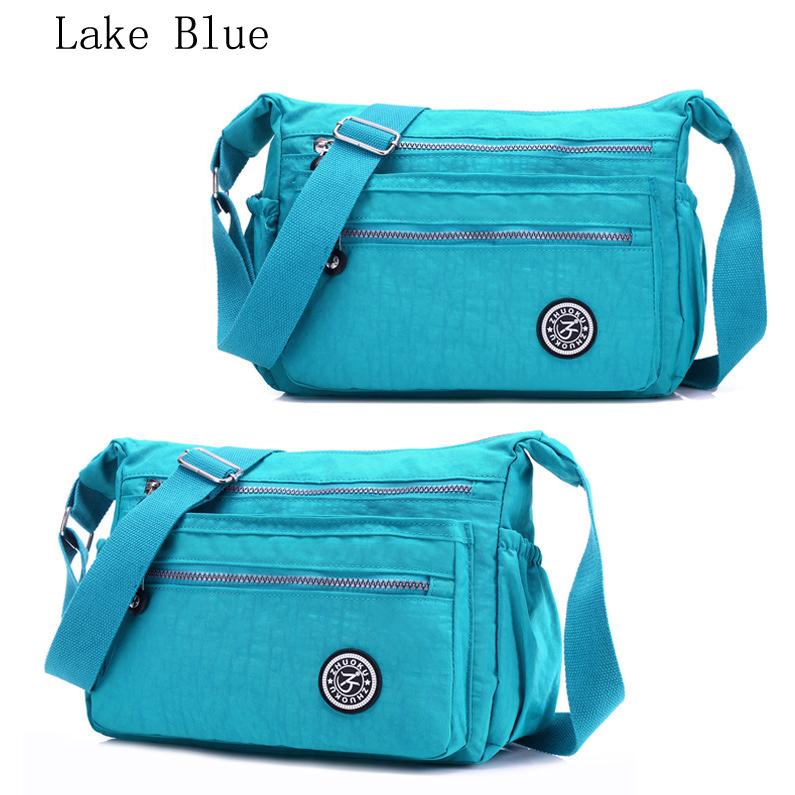 レディース ショルダーバッグ ナイロン 女性 軽量 水色 通勤 通学 旅行 Lake Blue