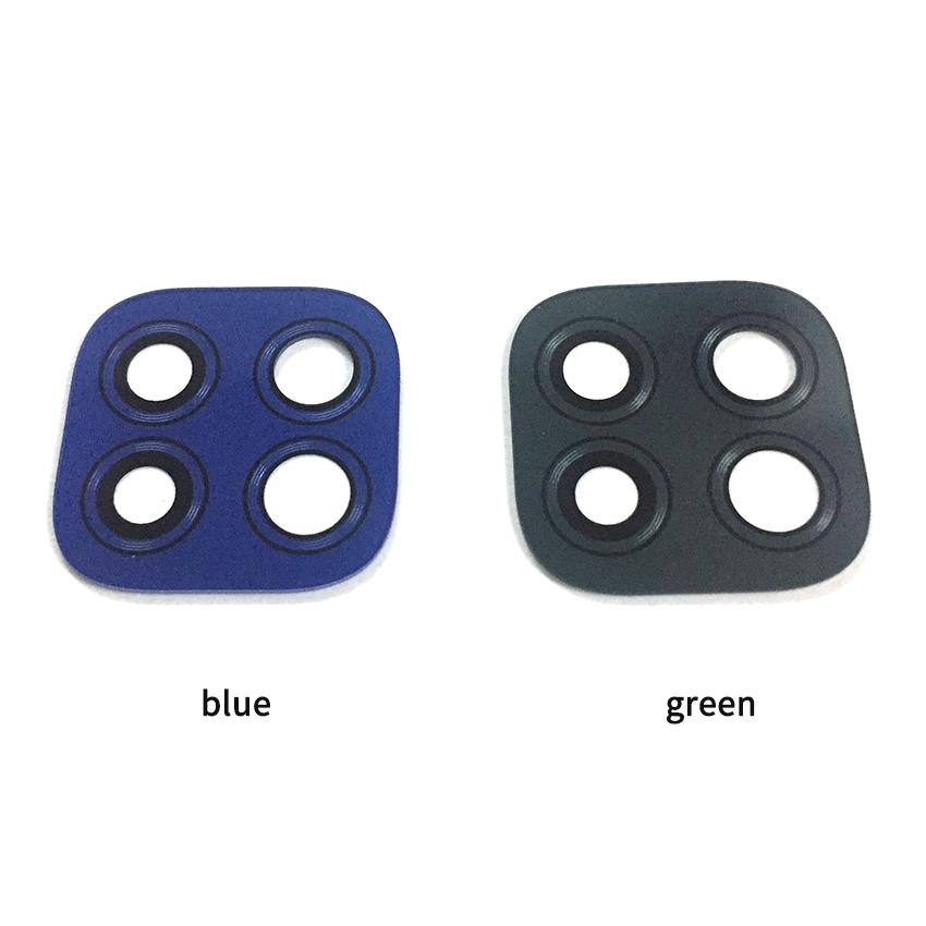 モトローラ モト Motorola Moto G9 2個 カメラ レンズ 粘着 ステッカー 修理 部  青