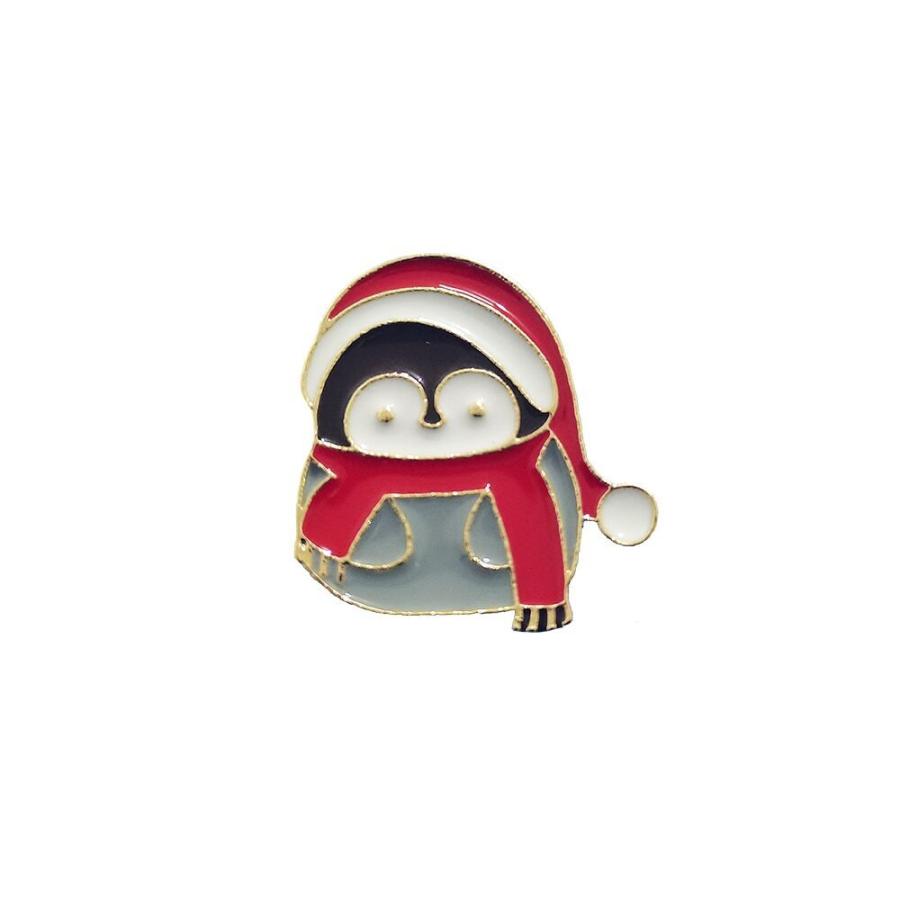 ピンバッジ サンタ ペンギン グッズ ブローチ クリスマス キッズ ギフト メタル バッジ 