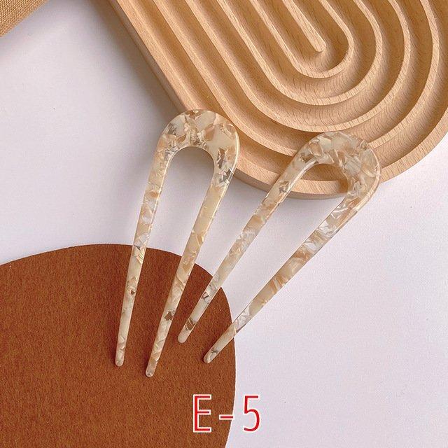 かんざし Uピン ヘアアクセサリー 髪留め 髪飾り まとめ髪 マーブル おしゃれ 上品   E-5