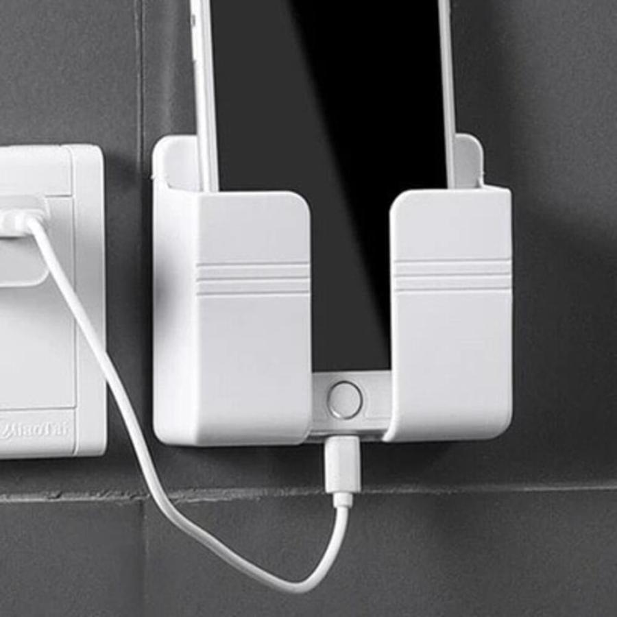 リモコン 収納 エアコン TV スマホホルダー 充電スタンド 壁掛け 収納ボックス  シンプル 白