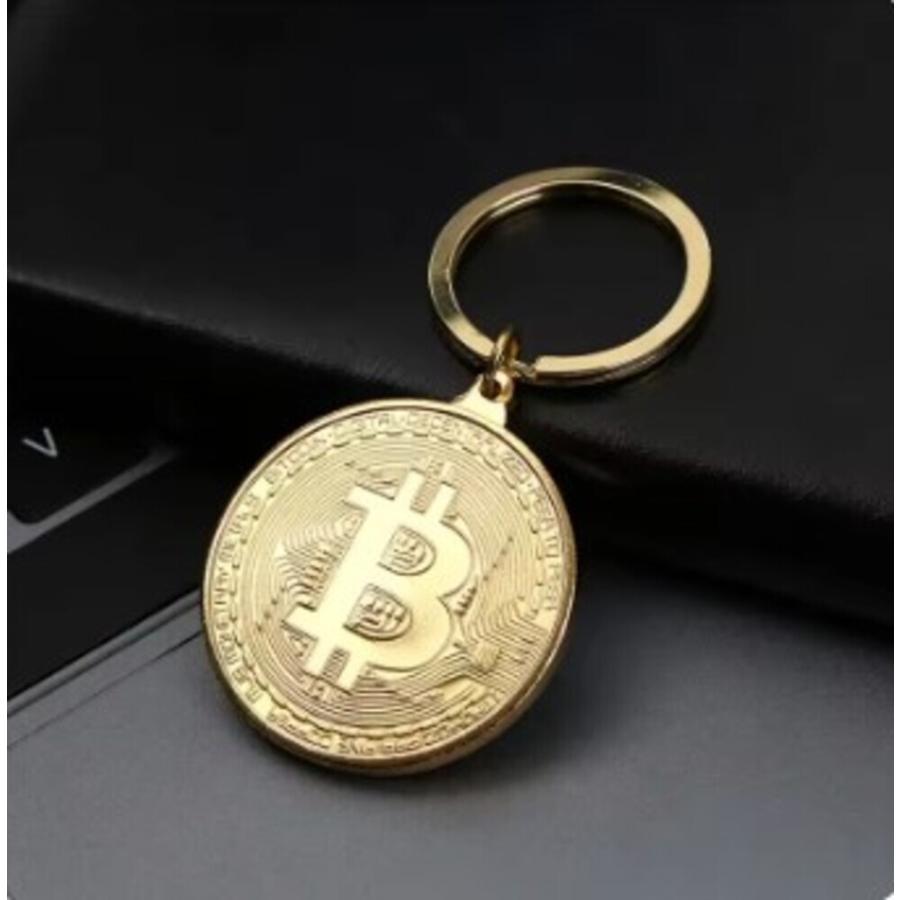 ビットコイン型 アクセサリー ゴールド メンズ レディース おしゃれ キーホルダー 