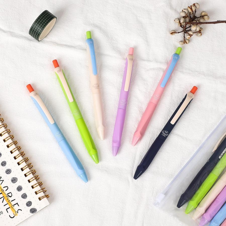 文房具 ボールペン 黒 6本セット0.5mm 韓国 ペン ジャーナル カラフル 学校 入学祝い 6個