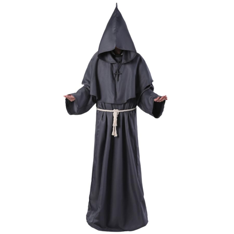 コスプレ ローブ ハロウィン 黒魔術師 魔法使い コスプレ衣装 中世