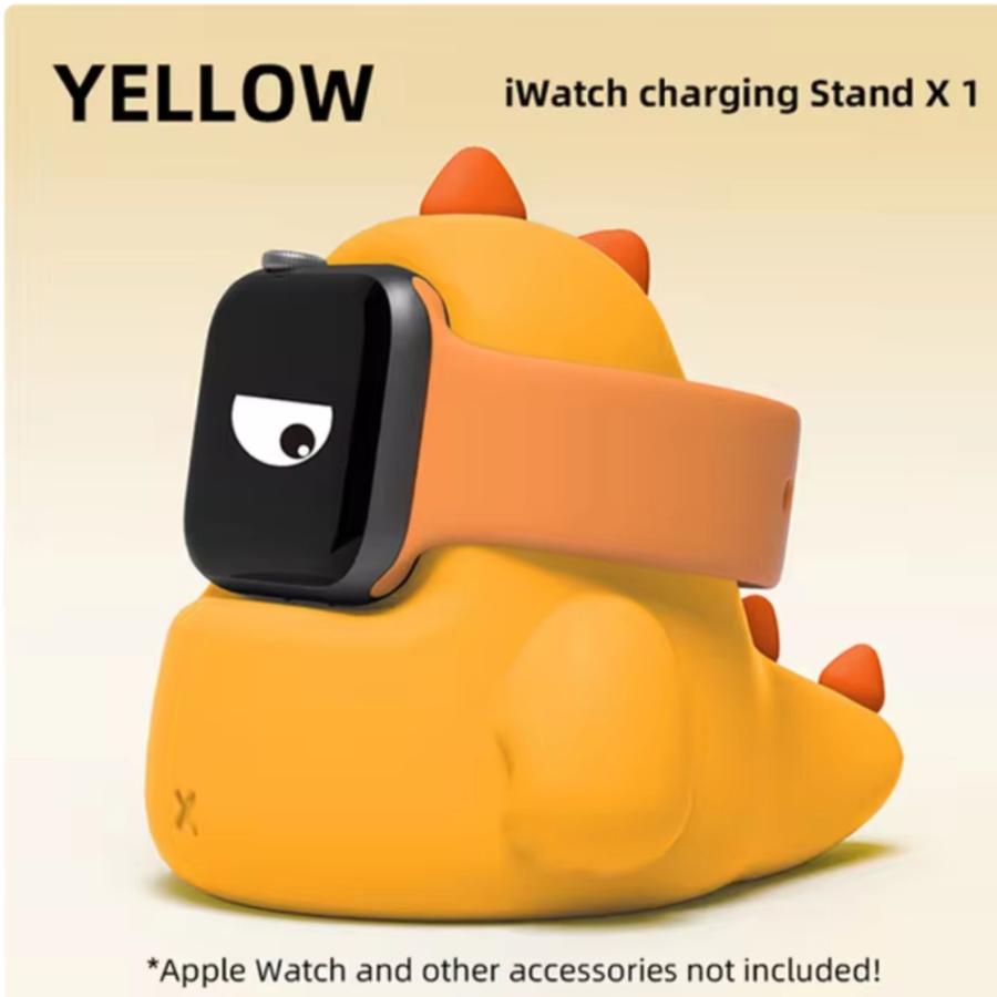 おしゃれ かわいい 韓国 充電 バンド ゲーム おもちゃ 英語 充電器 恐竜 イエロー