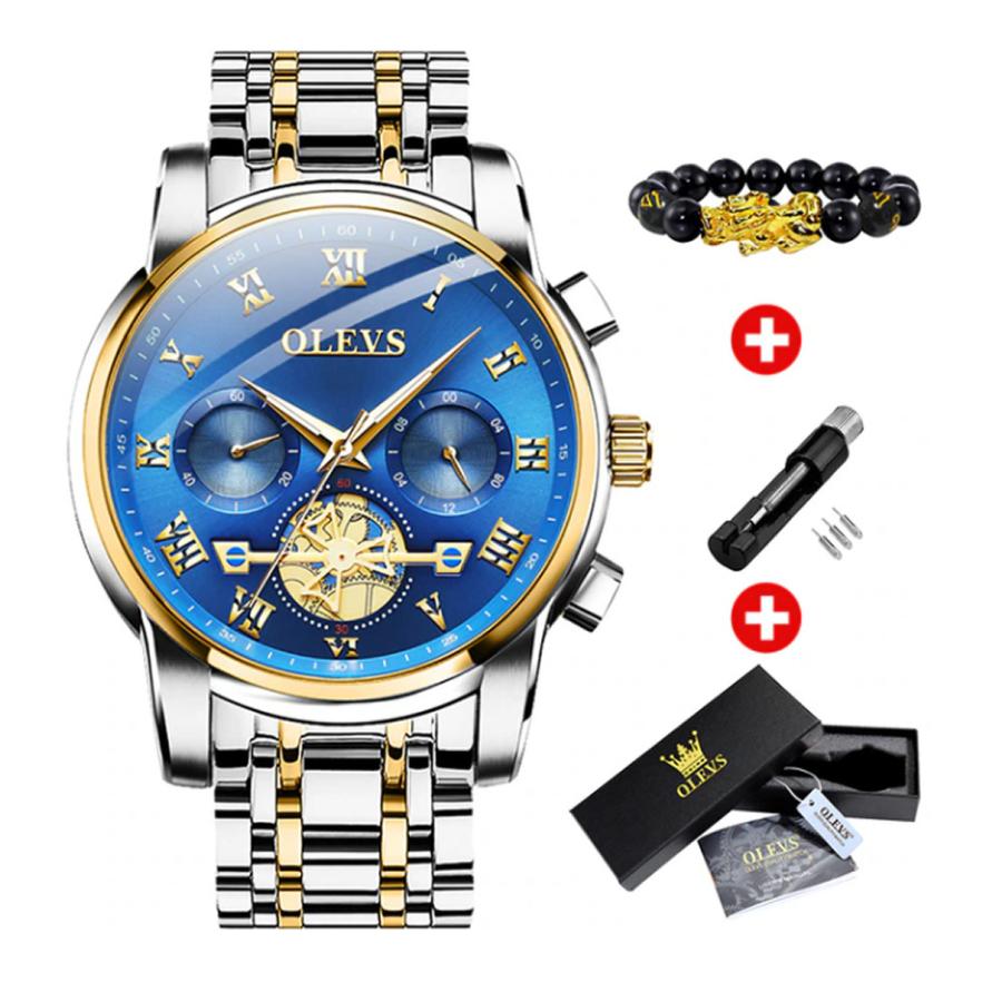 腕時計 男性 メンズ アナログ クォーツ ウォッチ クロノグラフ 夜光 ストップウォッチ