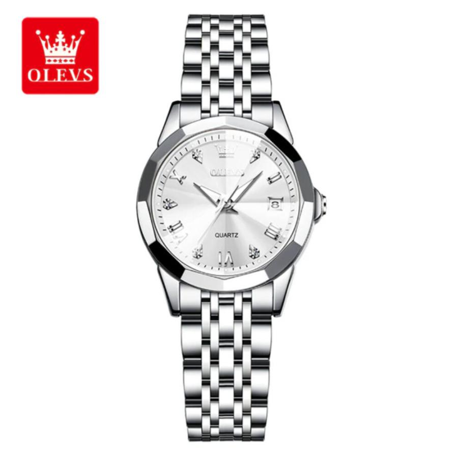 Olevs 腕時計 女性用 レディース ウォッチ エレガン  シルバーホワイト