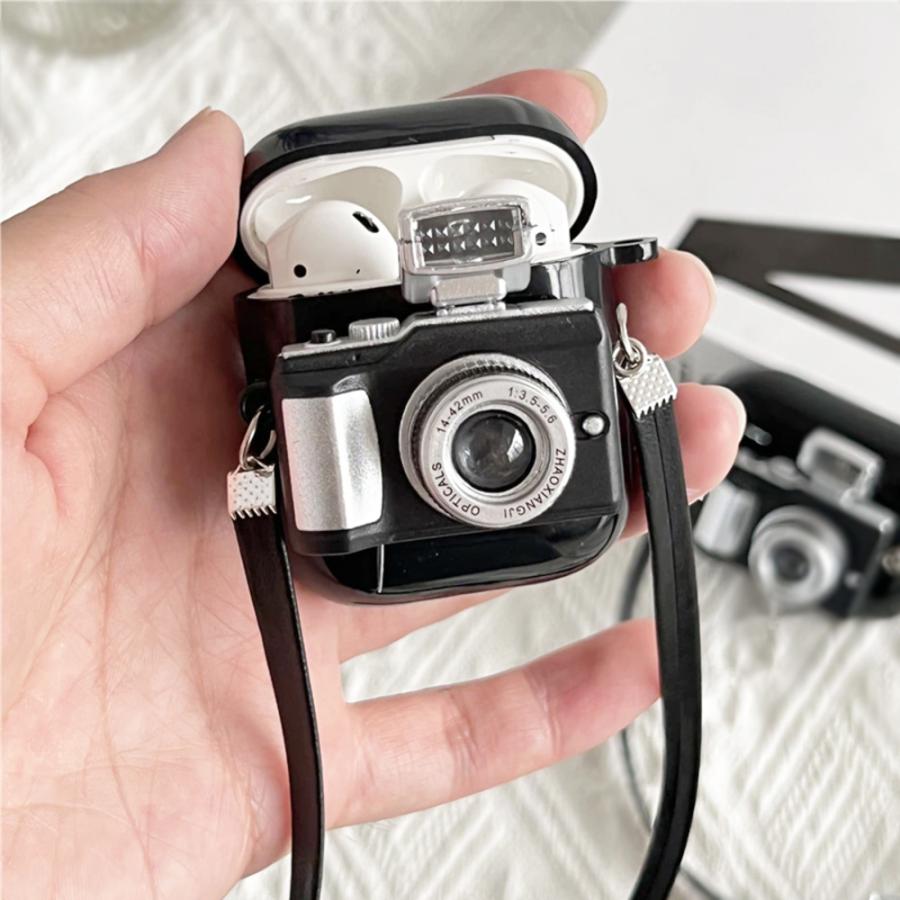 AirPods 第1世代 第2世代 ケース カメラ 風 エアーポッヅ かわいい おしゃれ インスタ映  1-2