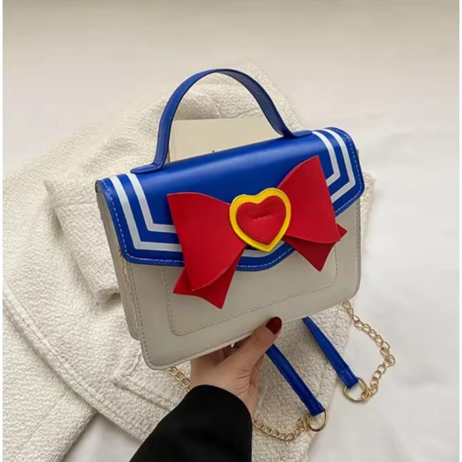 バッグ 美少女戦士 セーラームーン 2way ショルダー ハンドバッグ 合皮 女性 レディース 青