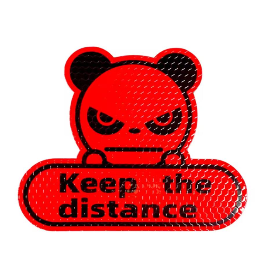 カーステッカー 車用 シール 安全運転 ステッカー パンダ 夜間 発行 光る 衝突防止 警告 かわいい 赤