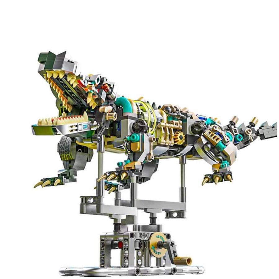 恐竜 模型 フィギュア パズル プラモデル ロボット メカニカル 知育  クロコダイル
