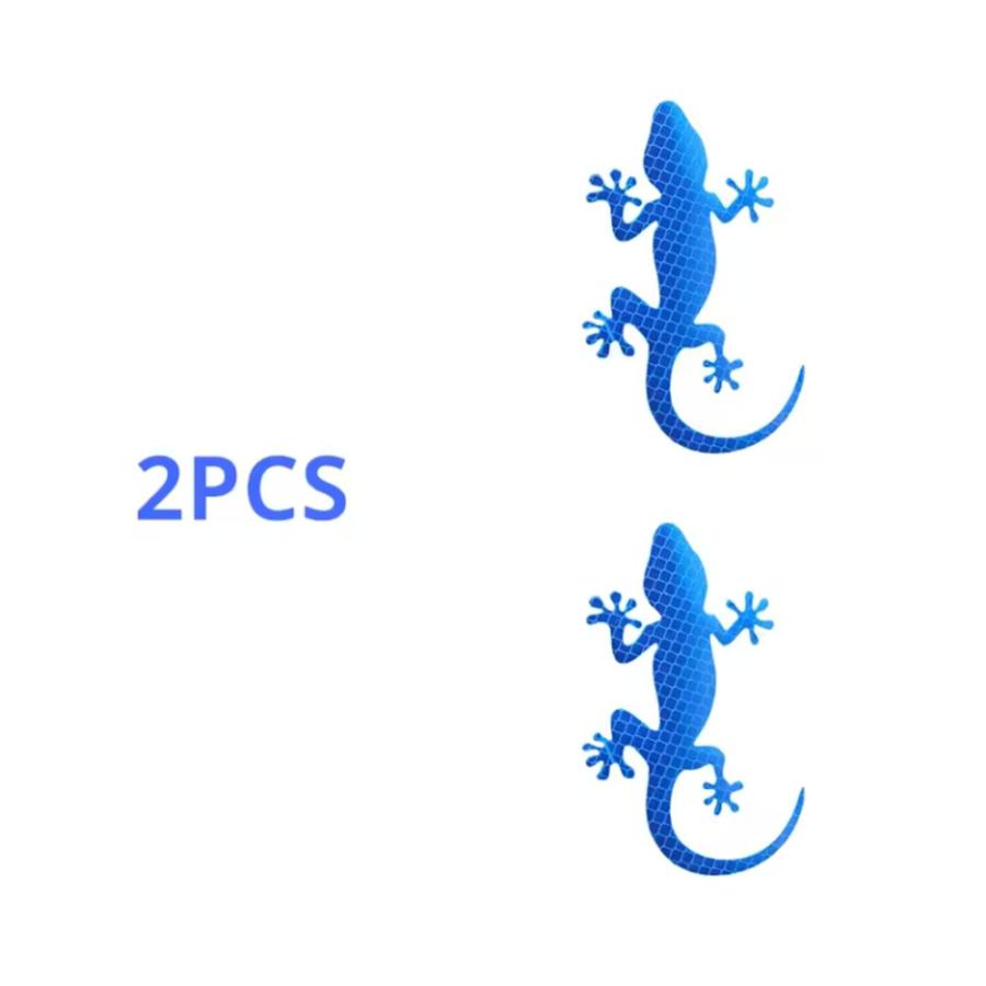 カーステッカー 車反射 ステッカー トカゲ リザード リフレクター テープ デカール ブルー