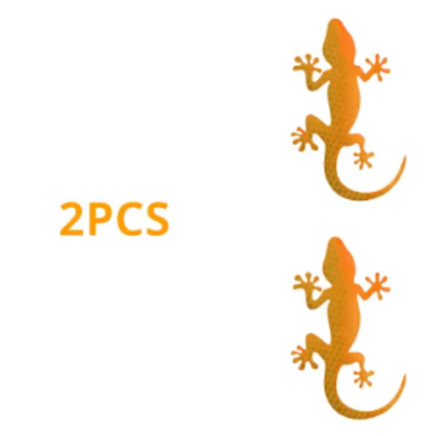 カーステッカー 車反射 ステッカー トカゲ リザード リフレクター テープ デカール オレンジ