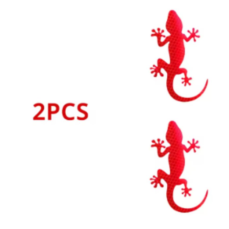 カーステッカー 車反射 ステッカー トカゲ リザード リフレクター テープ デカール レッド