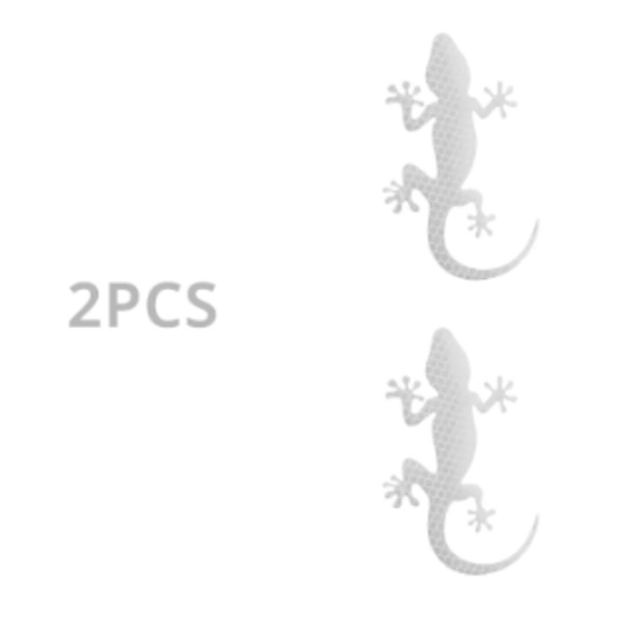 カーステッカー 車反射 ステッカー トカゲ リザード リフレクター テープ デカール  ホワイト