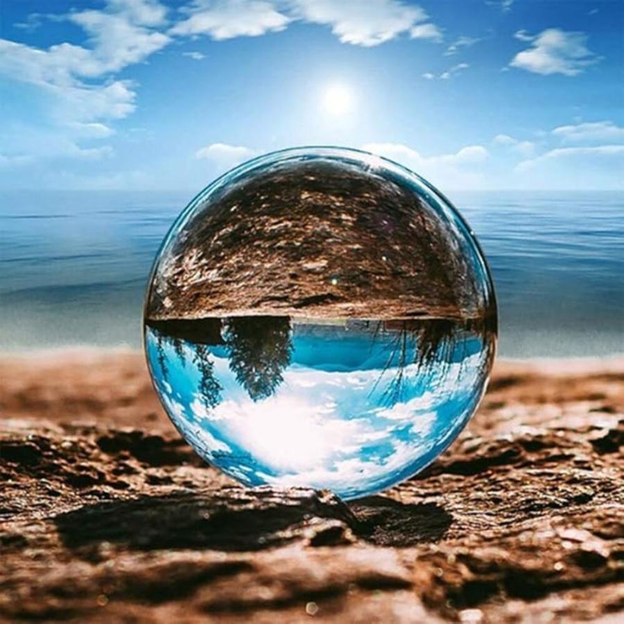 クリスタル クリア ボール 水晶球 水晶玉 無色 透明 クリスタルボール