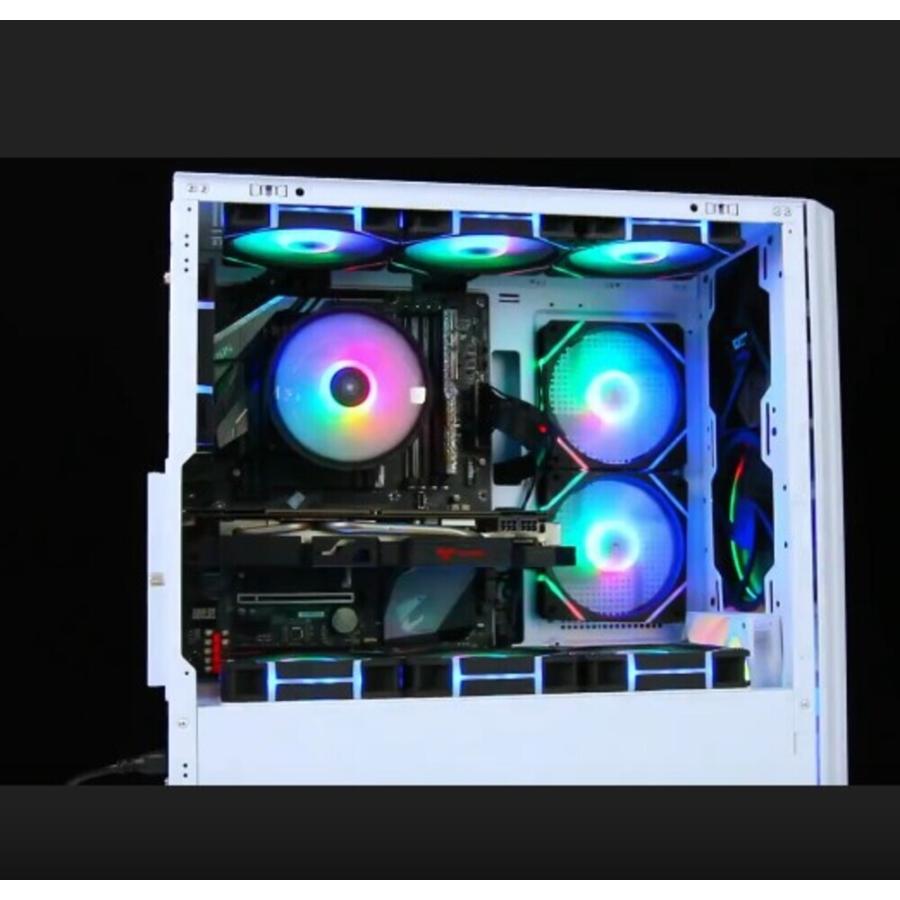 ゲーミングPC レインボーカラー CPU クーラー 冷却器 冷却ファン 冷却