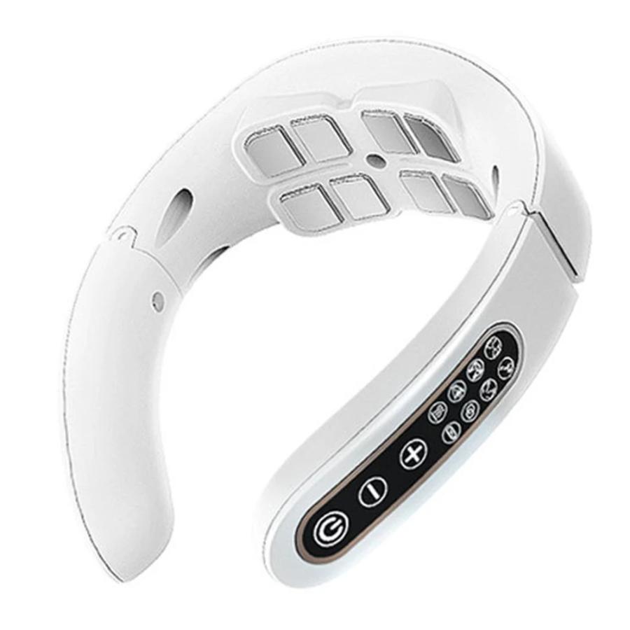 ネックマッサージャー 15段階振動 6モード USB充電 軽量 携帯用 リラックスグッズ 