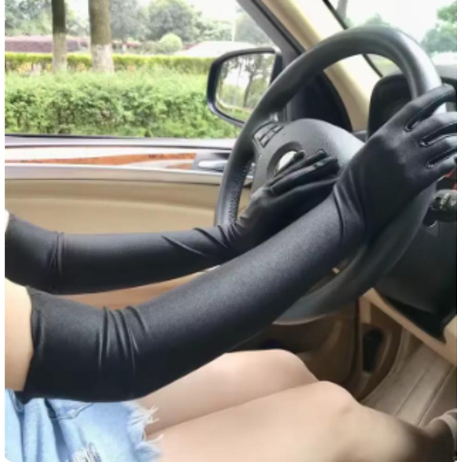 手袋 アームガード 女性 レディース 紫外線 日除け 日焼け対策 日焼け防止 ステージ 衣装 長い ブラック