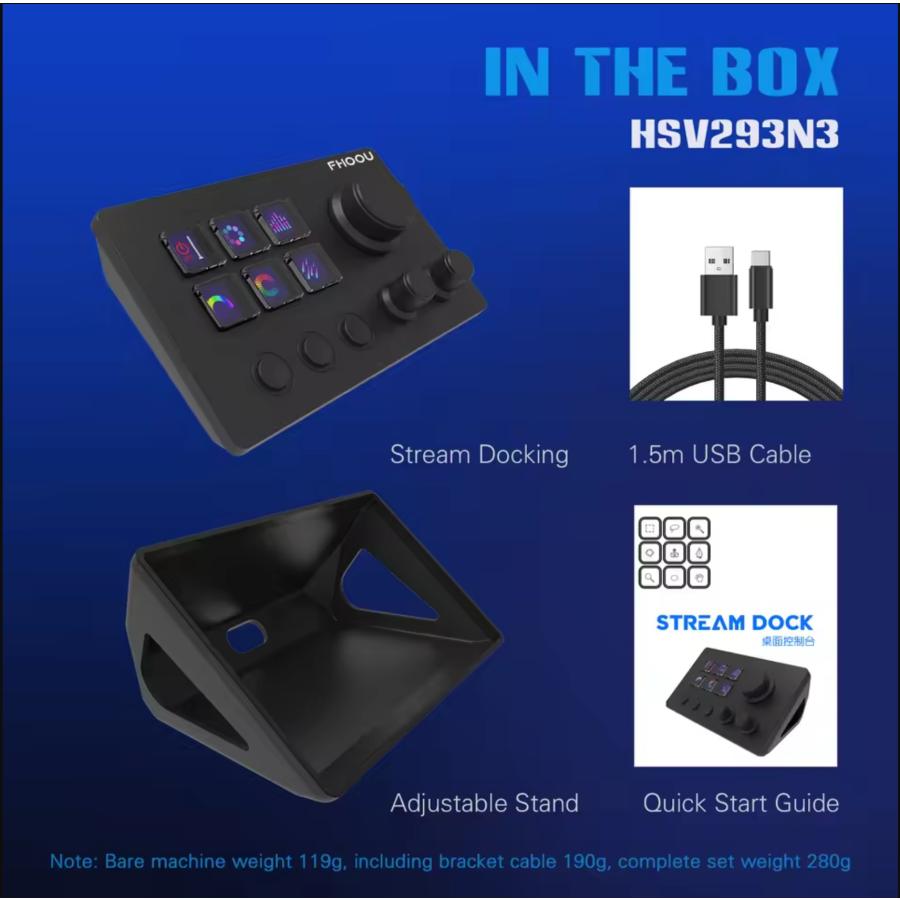 コントローラー ドッグ ショートカットキー Stream Dock LCD ライブ