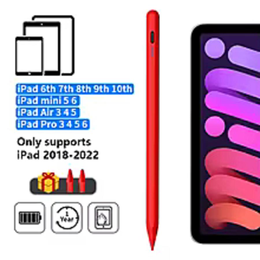 Apple Pencil用 タッチペン 2022 2021 2020 2019 2018 レッド