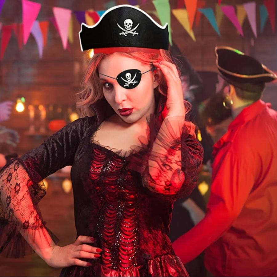 海賊帽 キャプテン帽子 アイパッチ セット 大人用 ハロウィン コスプレ パーティー仮装 