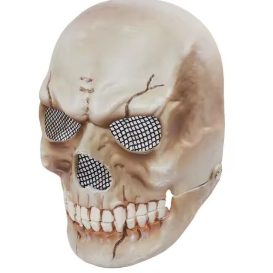 ハロウィン スカル 骸骨 ドクロ マスク お面 頭蓋骨 ホラー パーティ コスプレ おもしろ A