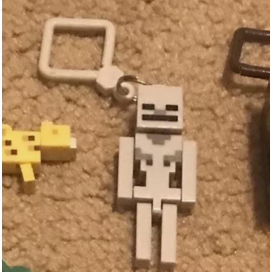 キーホルダー ドット ゲーム ブロック フィギュア おもちゃ ゲーム ファンギフト スケルトン