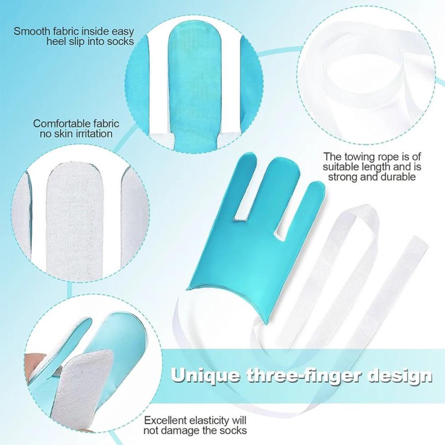 靴下補助具 高齢者用 介護 妊娠中 装着サポート リーチャー 滑り止め付き 軽量タイプ グレー