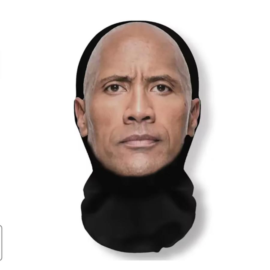 面白い3D フェイス プリントマスク 仮面 メッシュ コスプレ 被り物  ドウェイン・ジョンソン