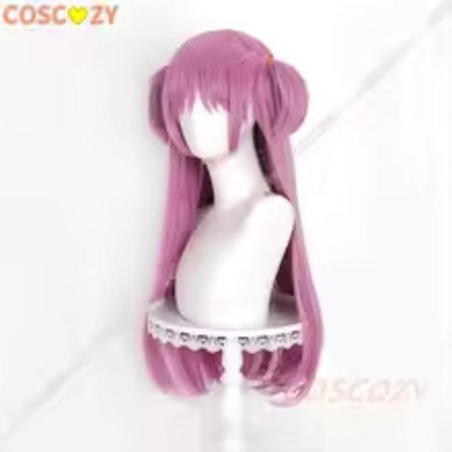 サマポケ 加藤うみ コスプレ ウィッグ ロング紫髪 ハロウィン用 レディース  ピンク