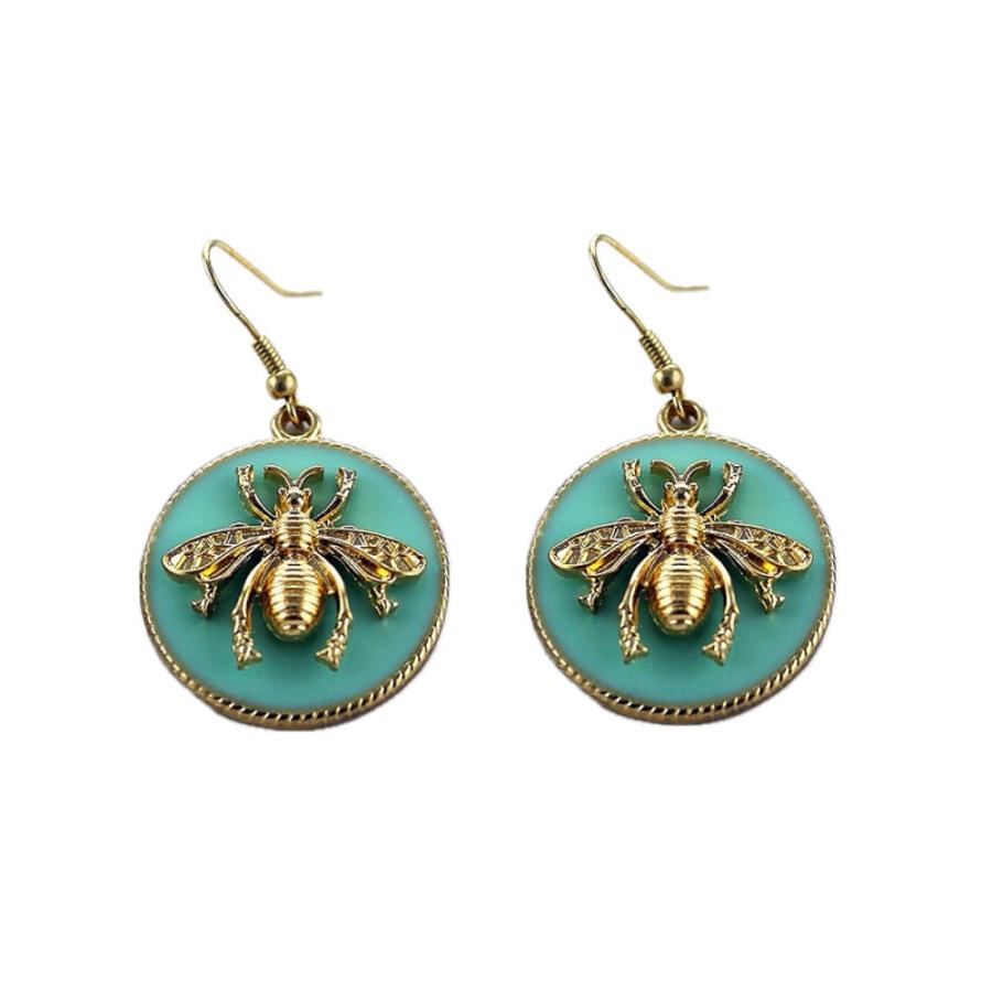 ピアス レディース おしゃれ アクセサリー フック ジュエリー ターコイズ ヨーロッパ ハチ 金 