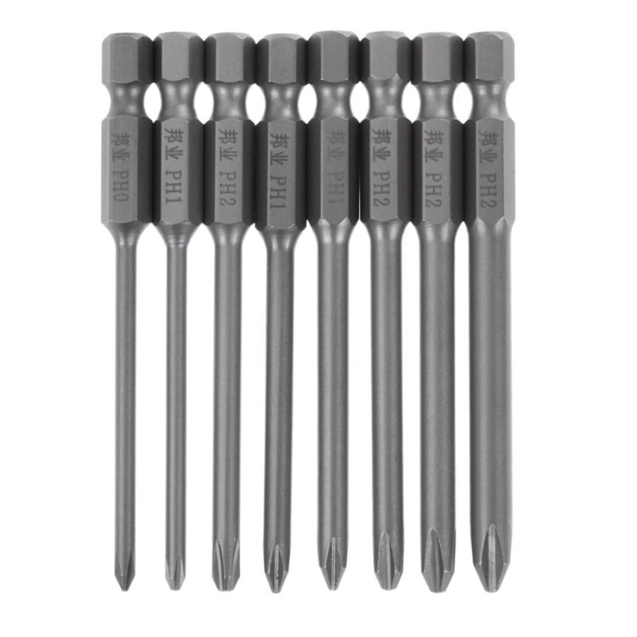ツール 工具 ドライバービット 8本セット 75mm S2合金 マグネット 六角シャンク 電動ドリル 