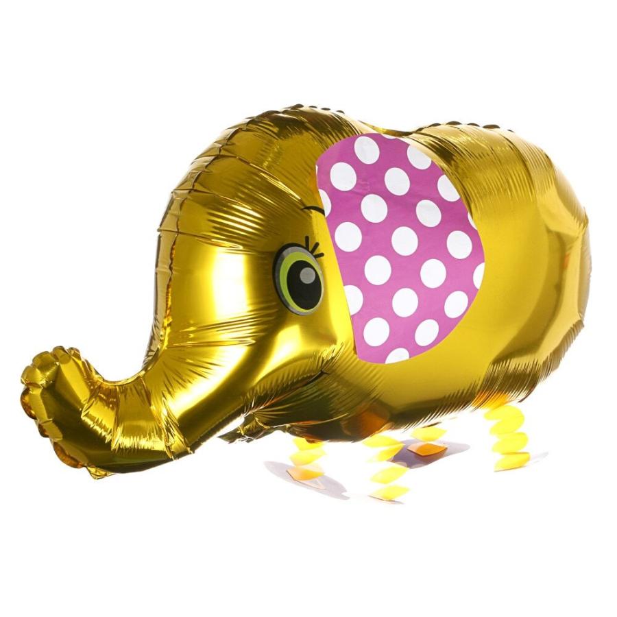 アニマル 風船 動物 バルーン 子ども 誕生日 パーティー 飾り付け ペット かわいい ゴールドエレファント