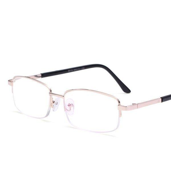 眼鏡 老眼鏡 HD コーティング 放射線防護 ハーフフレーム 樹脂 アイウェア メタル 度数 1.5