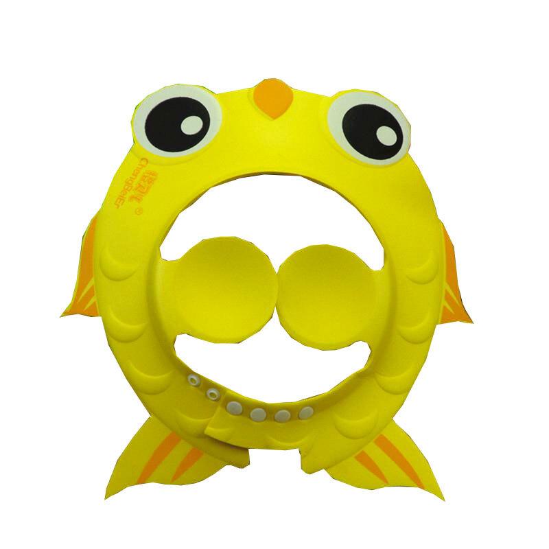 シャンプーハット シャワーキャップ バスグッズ 風呂 魚 キャラクター 子供 かわいい 黄