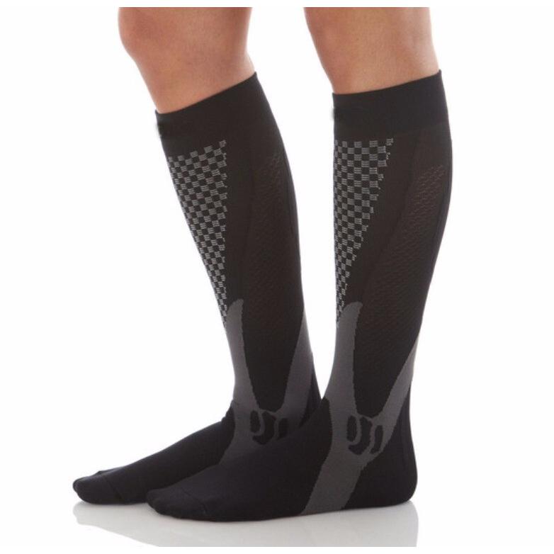靴下 スポーツ モトクロス オートバイ バイク 保護靴下 加圧 着圧 蒸れ防止 むくみ防止 XXL-黒