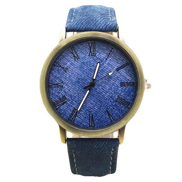 メンズ レディース 腕時計 ファッション デニム ジーンズ クォーツ おしゃれ プレゼント ギフト 青