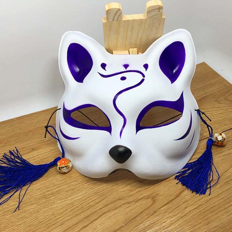 狐のお面 マスク 仮面 プラ製 コスプレ ハーフマスク マスカレード パーティー 狐面 ハロウィン|青ライン模様 :ae32819858995--32819858995-1:パンダ雑貨店 通販 光る狐マスク イエロー コスプレ 仮装 マスク イベント