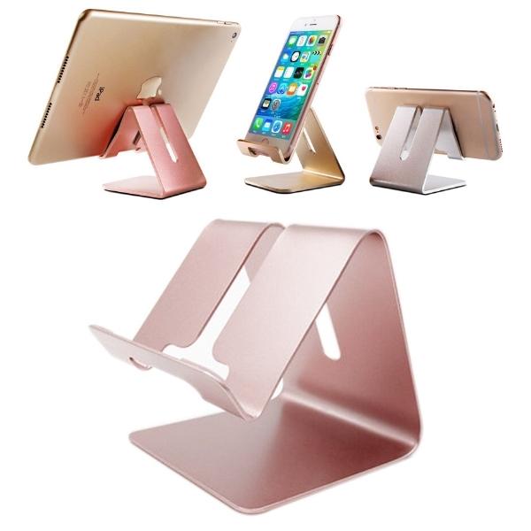 スマホスタンド 卓上 軽量 デスクスタンド アクセサリー アルミニウム iPhone android ローズゴールド
