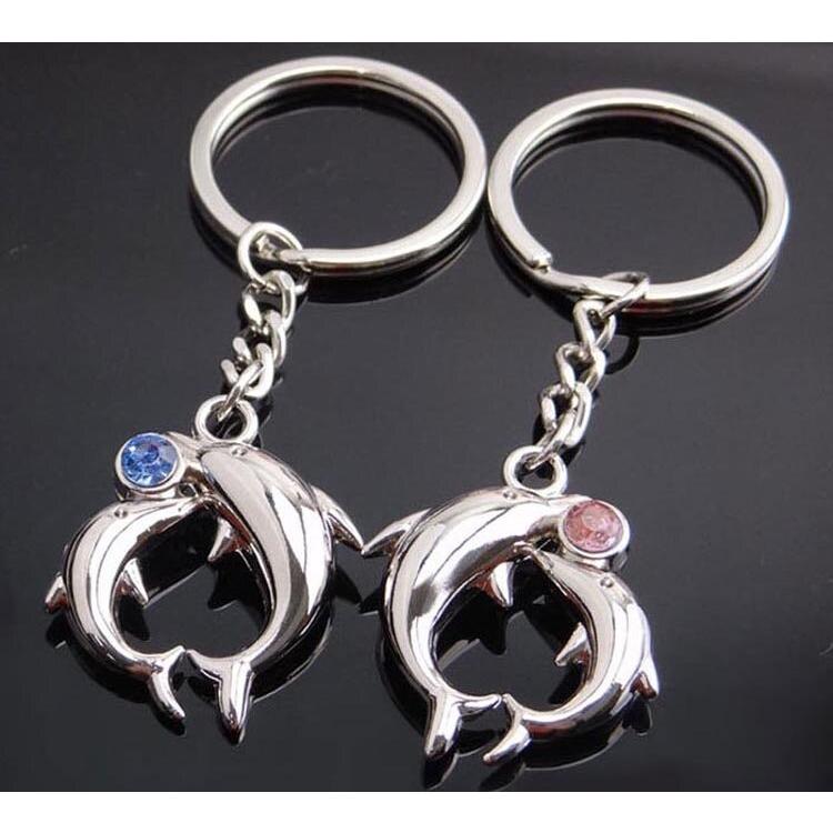 イルカキーホルダー カップル 女性 セルリアン ブルー ピンク イルカ 水族館 ベスト ギフトジ  銀