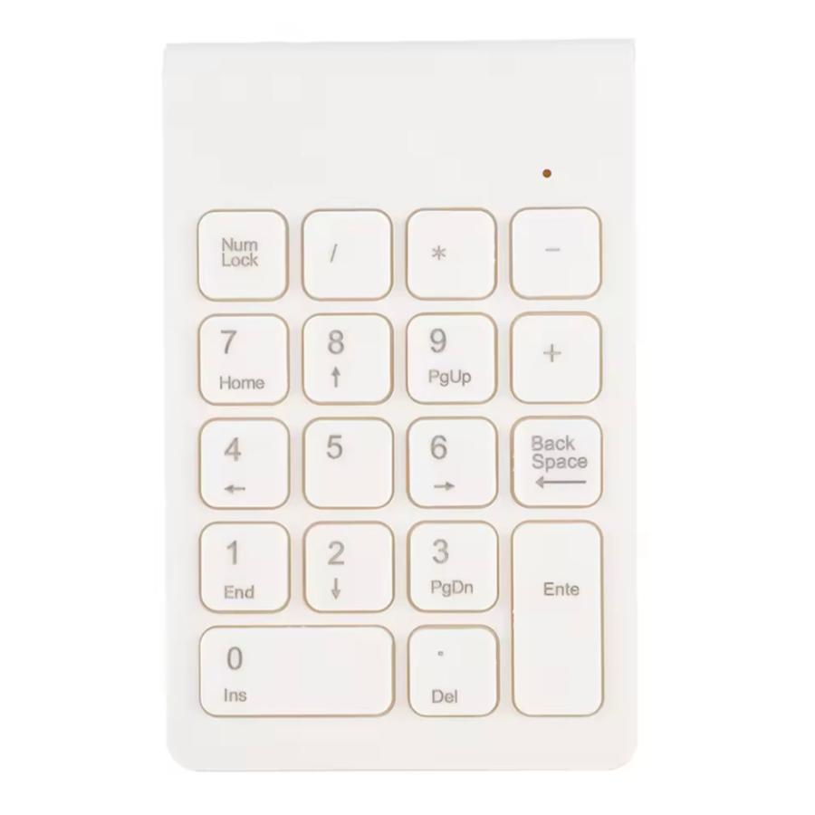 ワイヤレス テンキー  ホワイト 無線 ブルートゥース 数字 キーボード 薄型 軽量 USB 接続 ホワイト