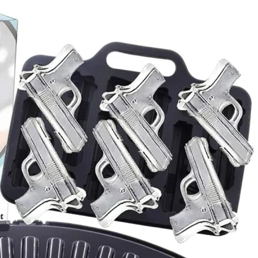 アイスキューブ 銃型 氷 3D 金型 パーティー トレイ チョコレート アイスクリーム 拳銃 