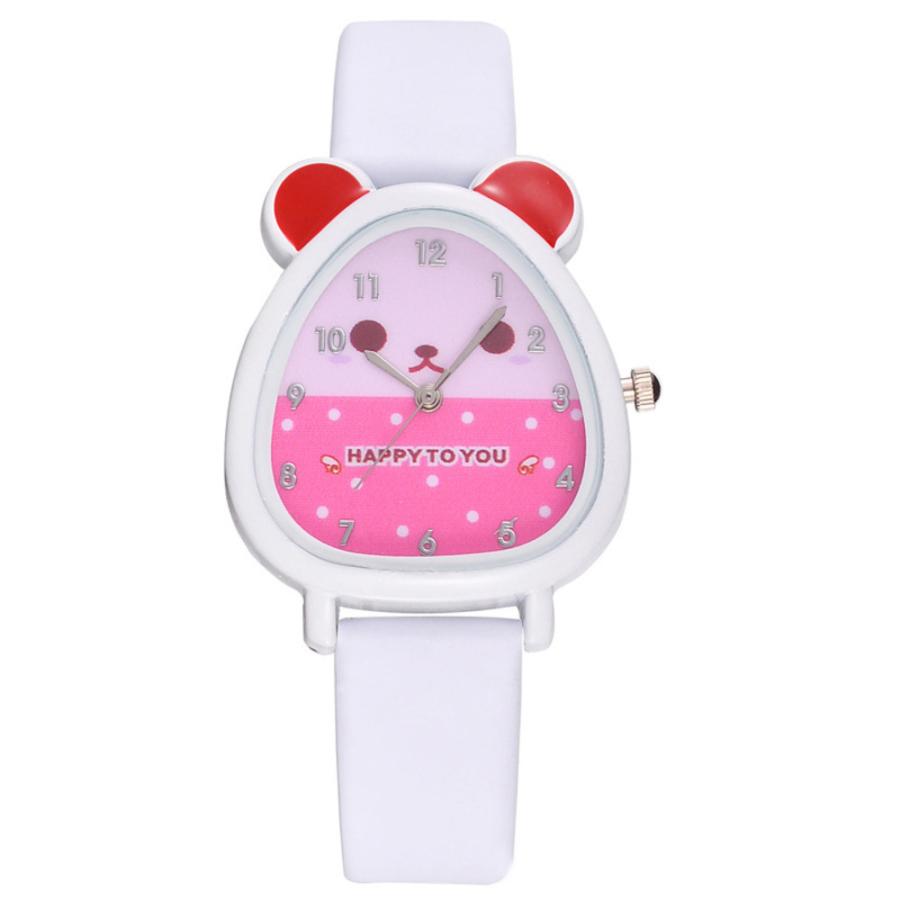 キッズ ハムスター型 腕時計 可愛い 子ども クォーツ プレゼント 女の子 男の子  白