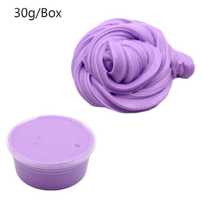 スライム クレイ DIY ふわふわソフト 子供 キッズ 知育 遊び プレゼント ギフト パープルスライム